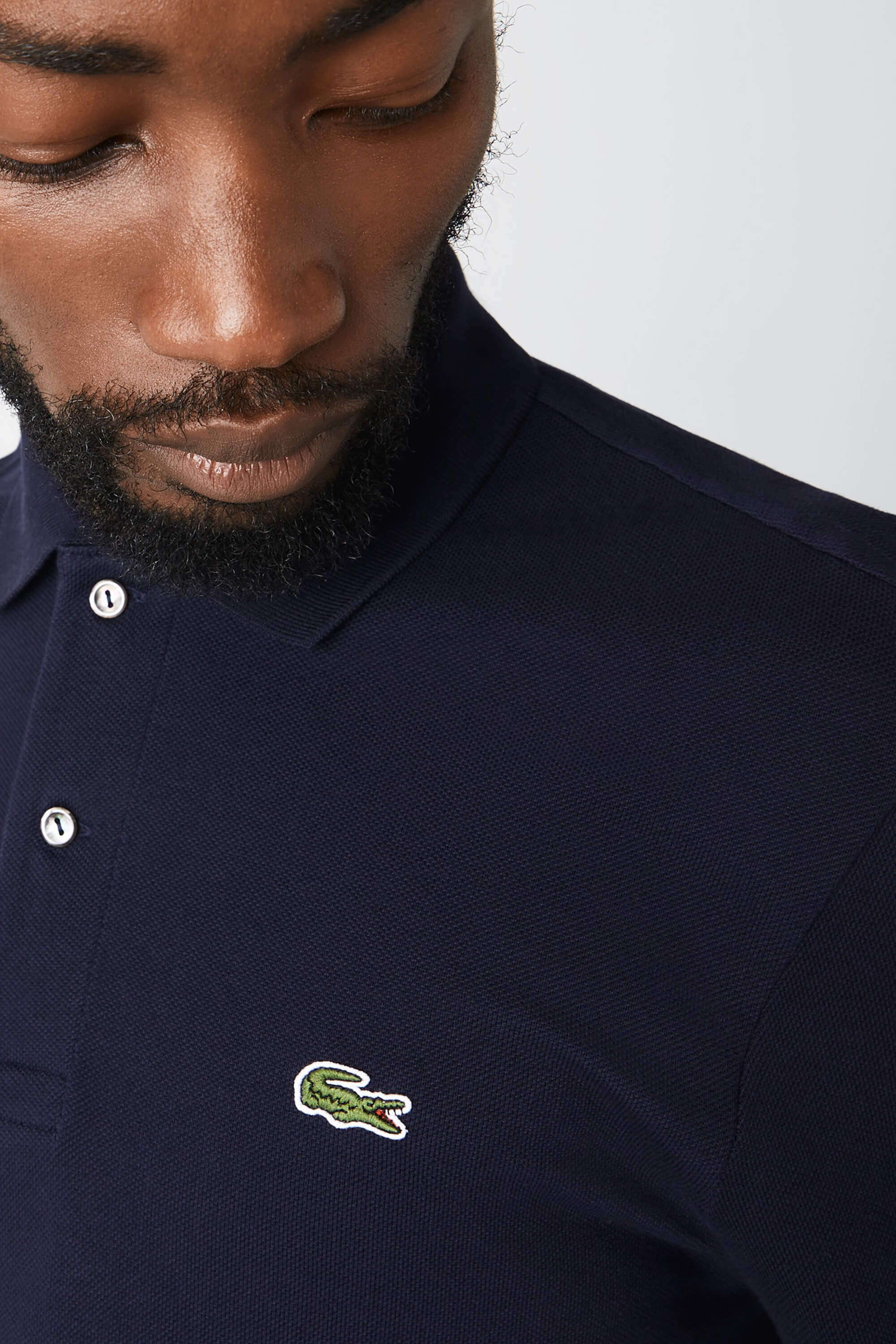 Mens navy lacoste deals polo