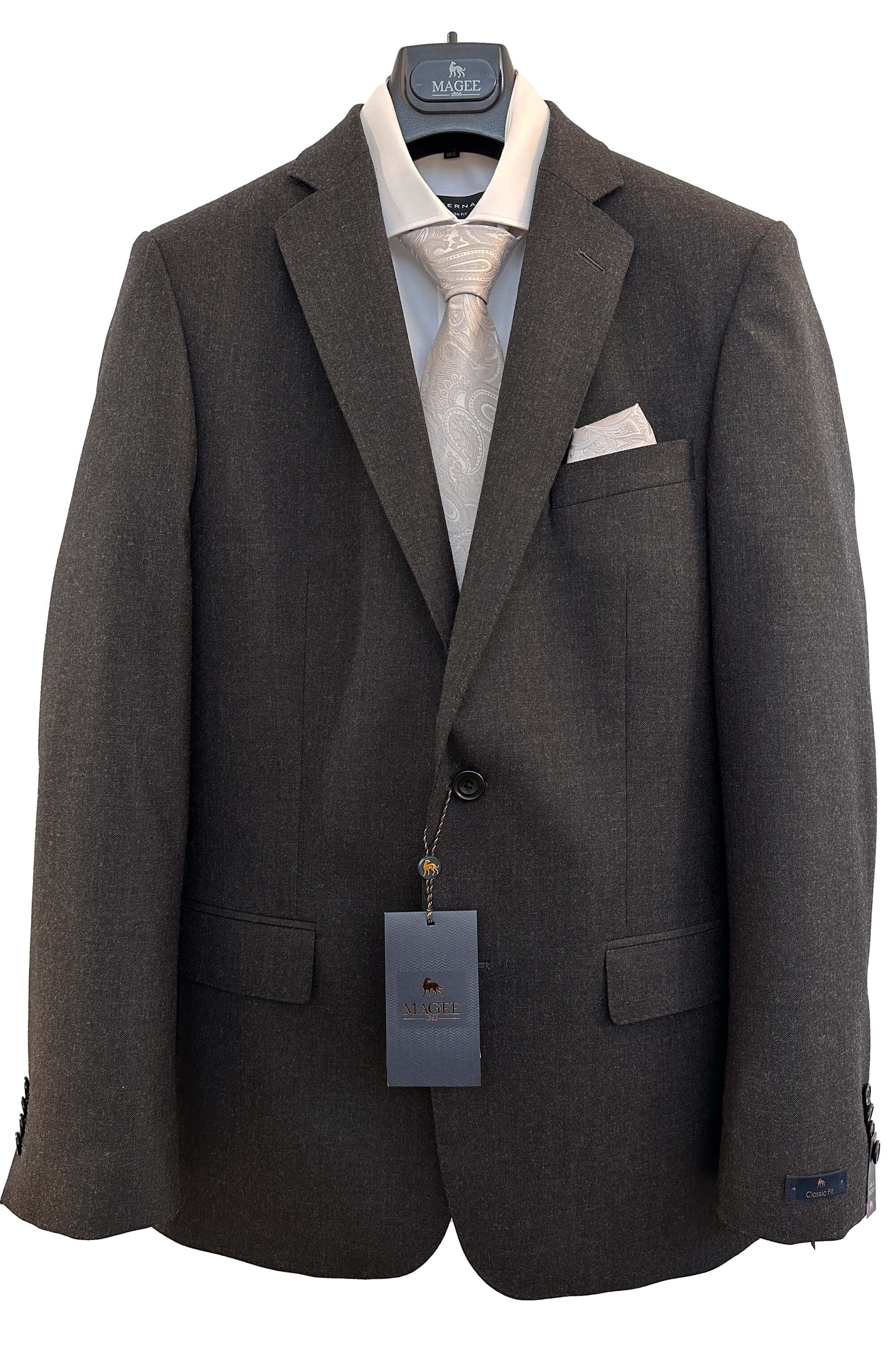 Magee Classic Fit Suit Charcoal Grey