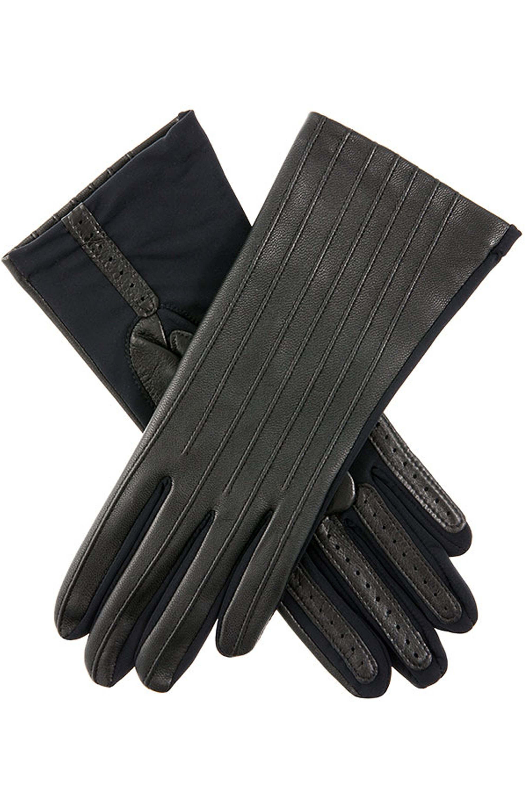 Dents Olivia Leather and Elastane Gloves