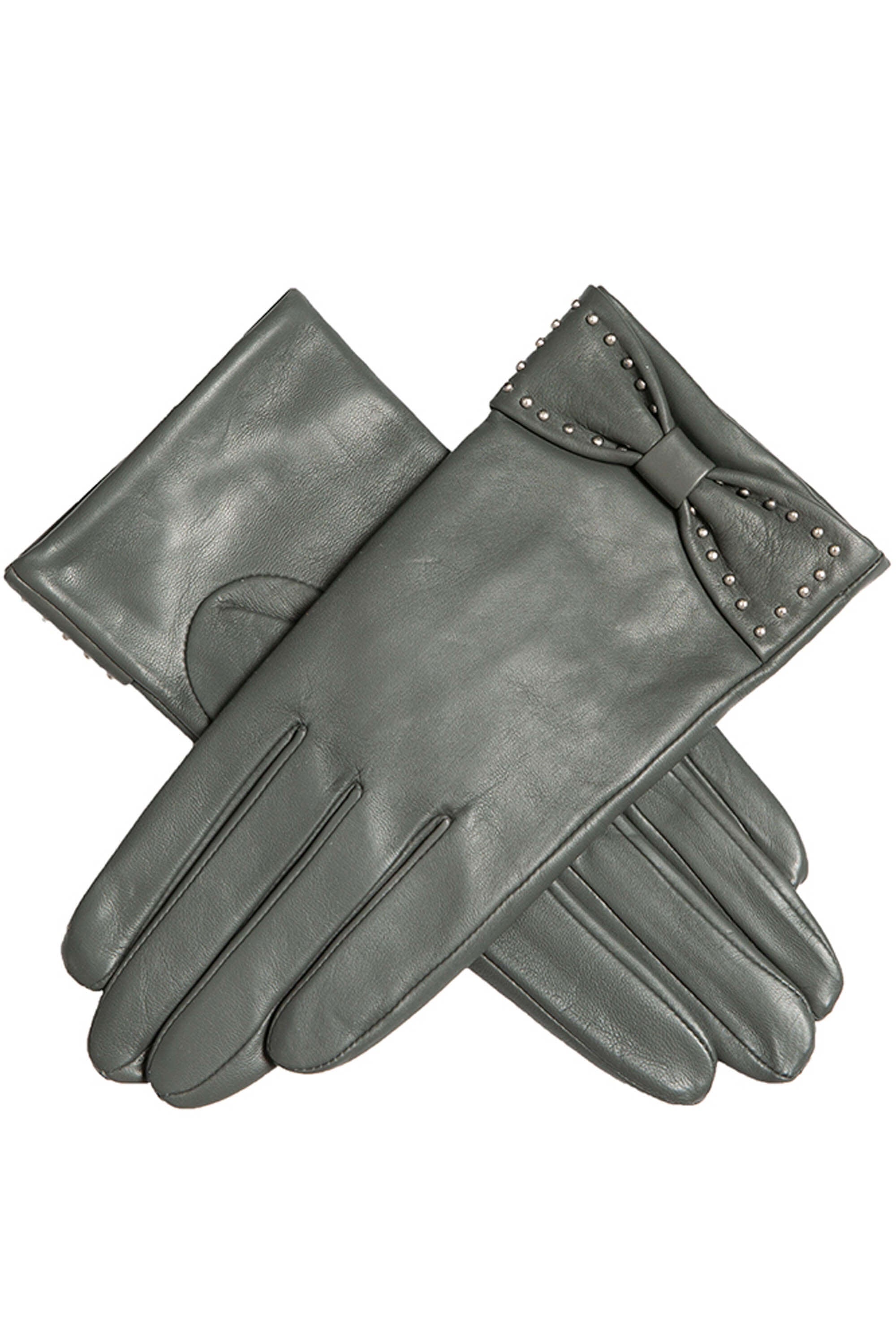 Dents Sophia Touchscreen Leather Gloves with Bow