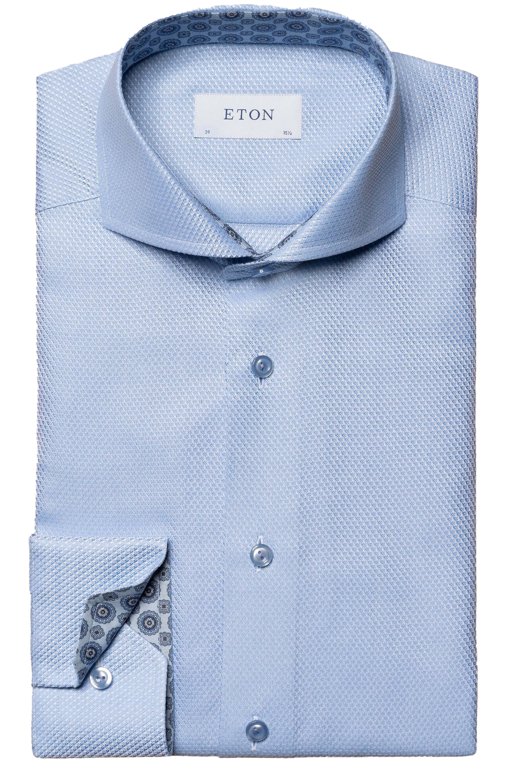 Eton Light Blue Medallion Effect Shirt