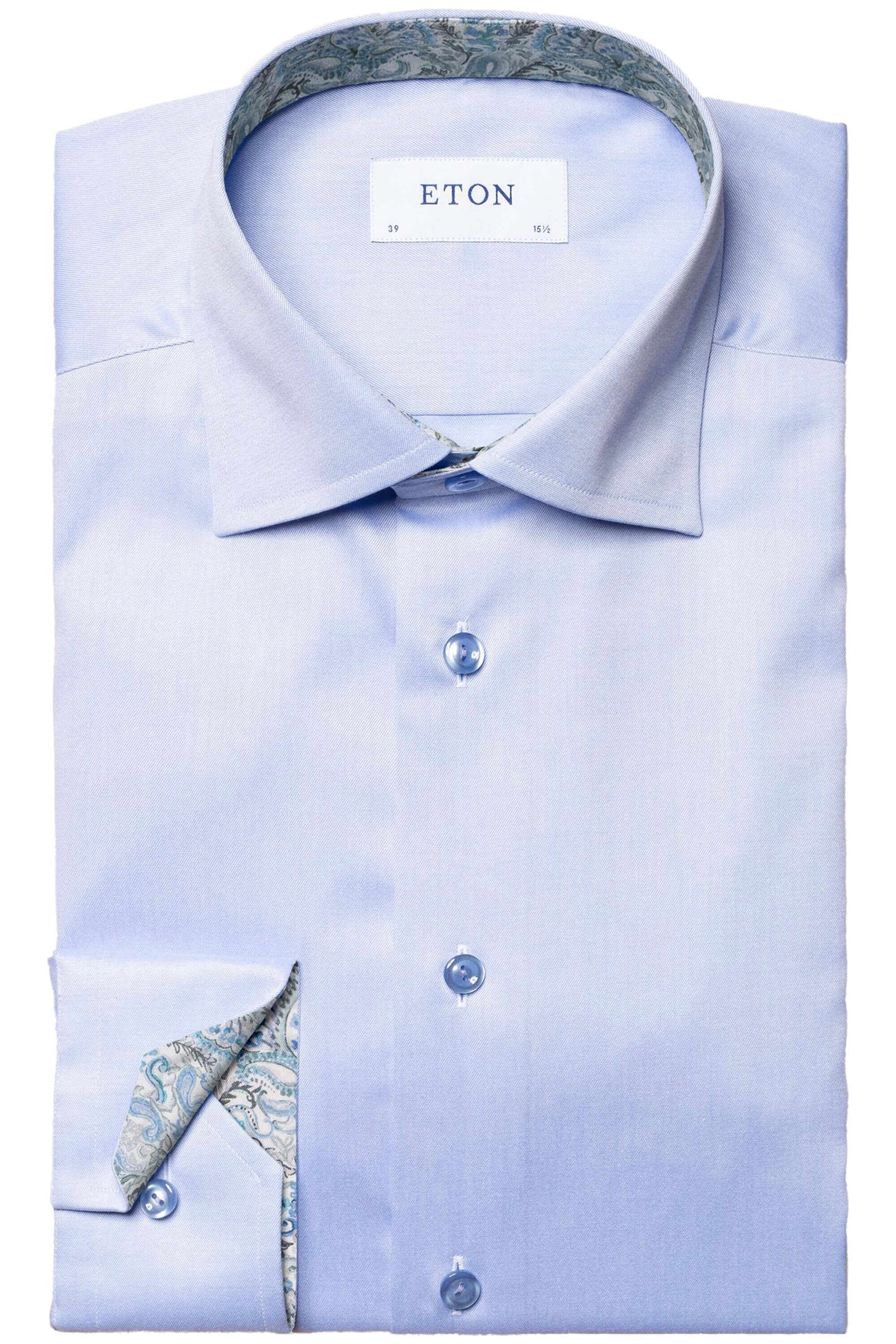 Eton Light Blue Paisley Signature Twill Shirt