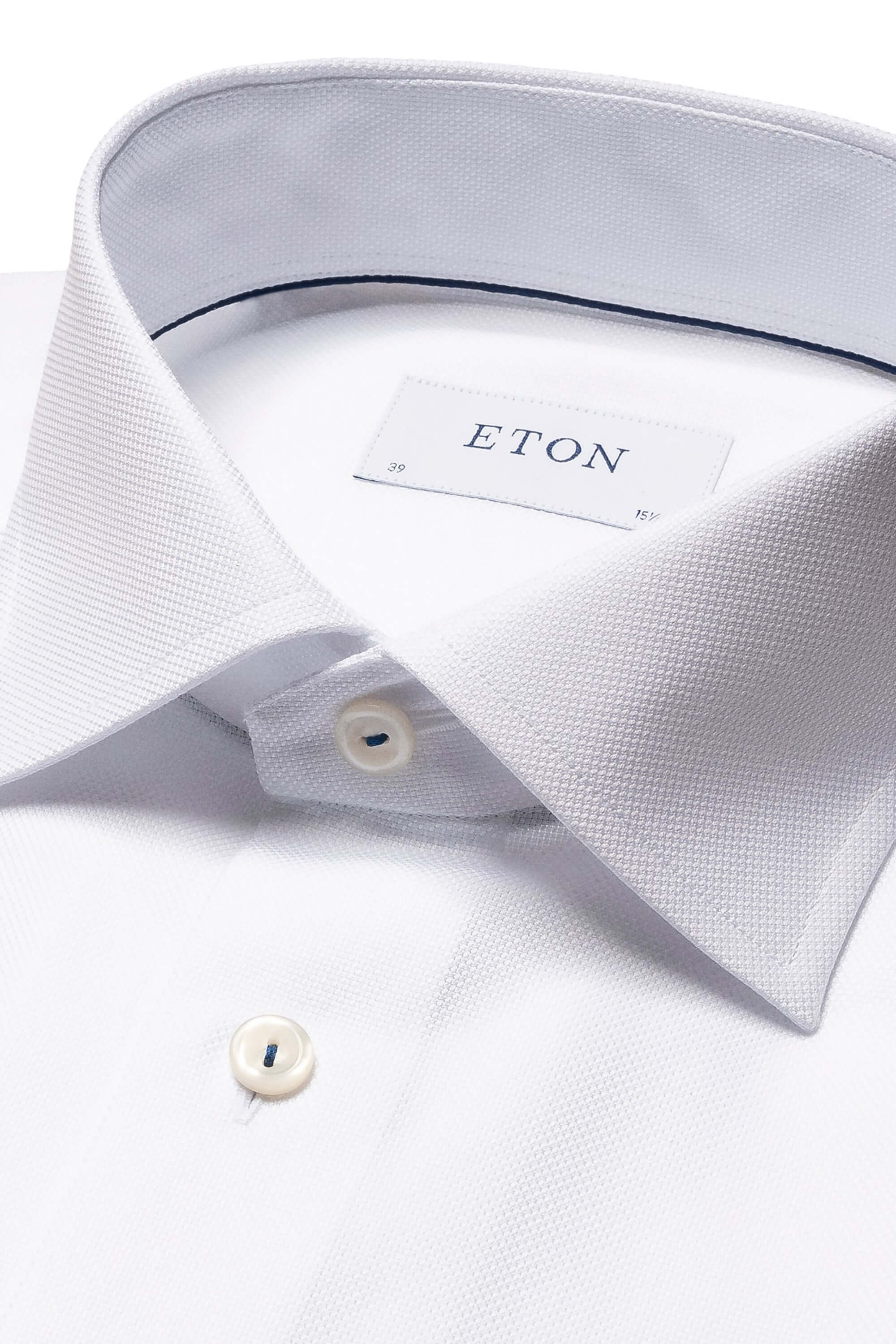 Eton Plain White Dobby Shirt