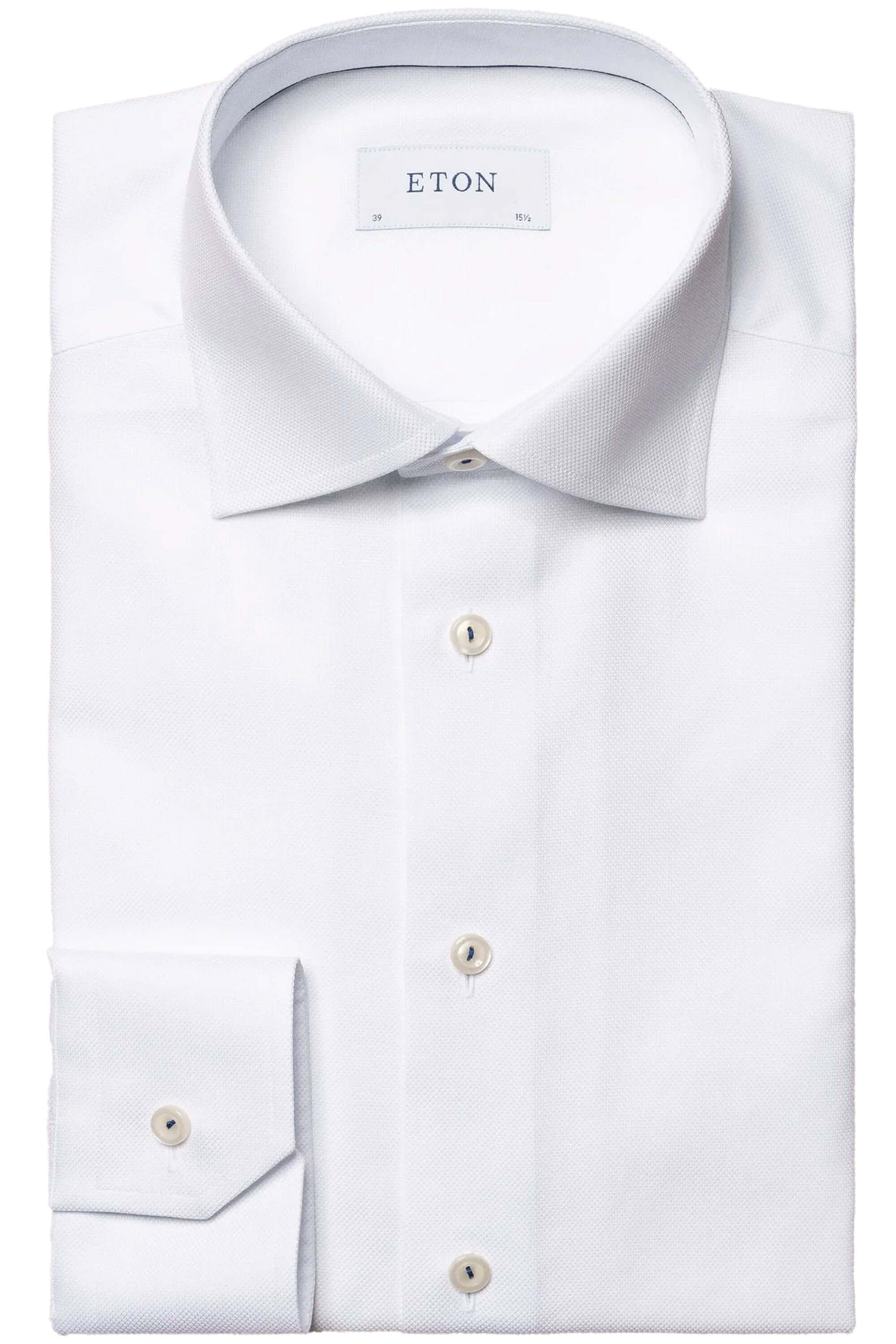 Eton Plain White Dobby Shirt