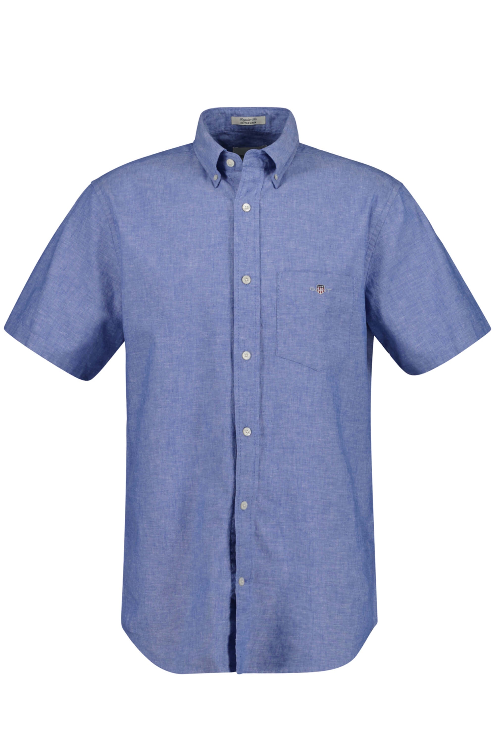 Gant Cotton Linen Shirt SS Rich Blue