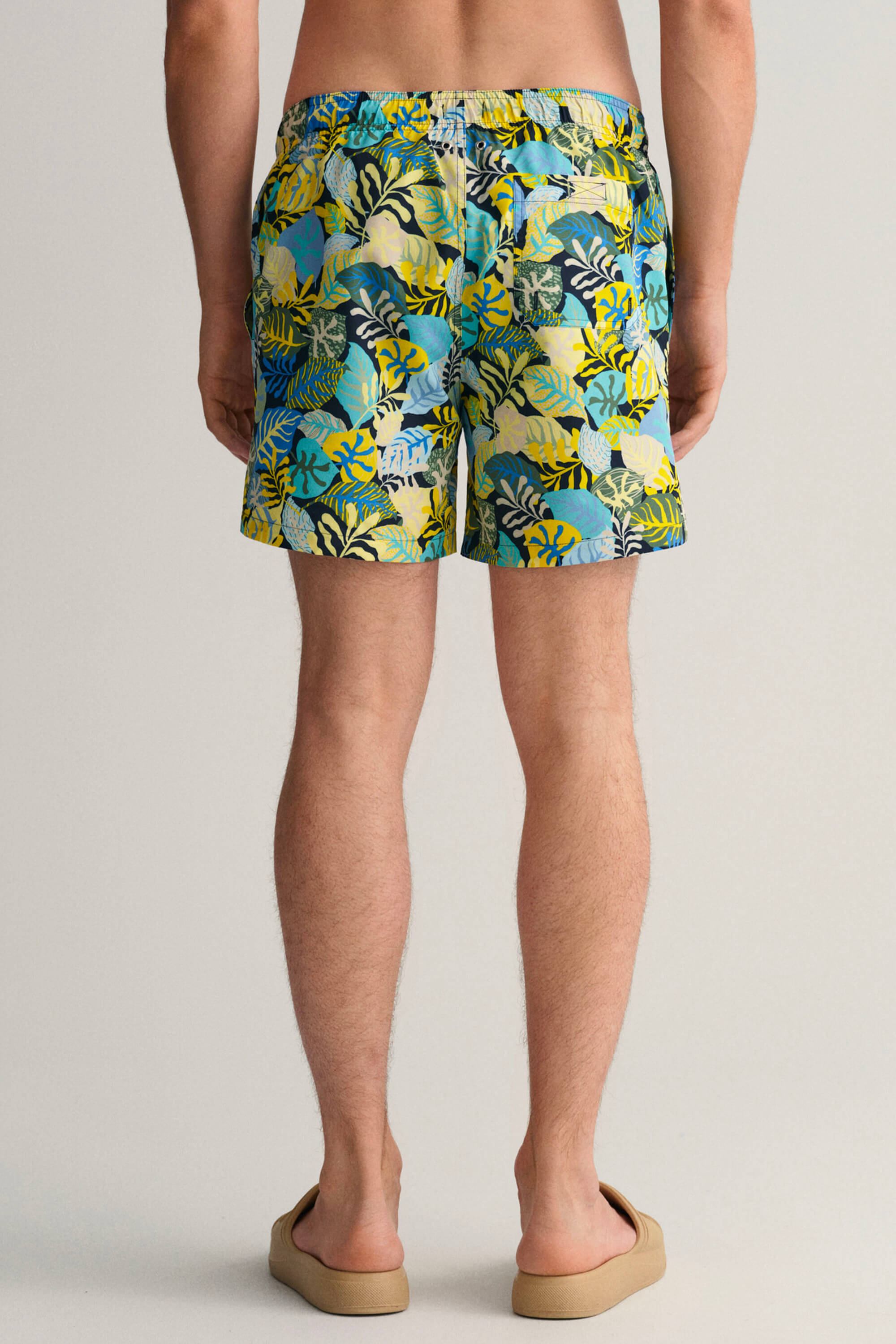Gant Retro Tropical Print Swim Shorts Marine
