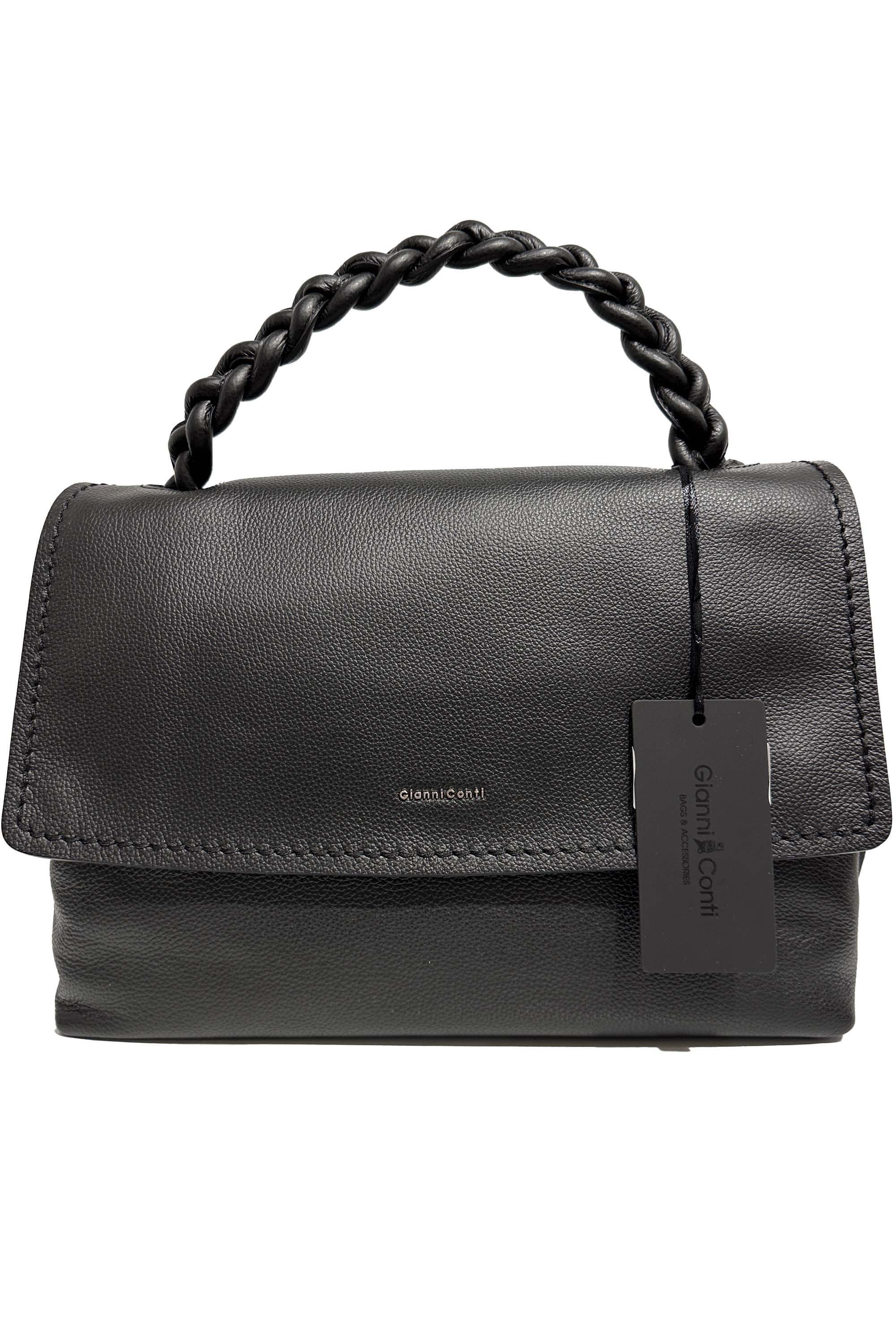 Gianni Conti Leather 4292 Black Bag