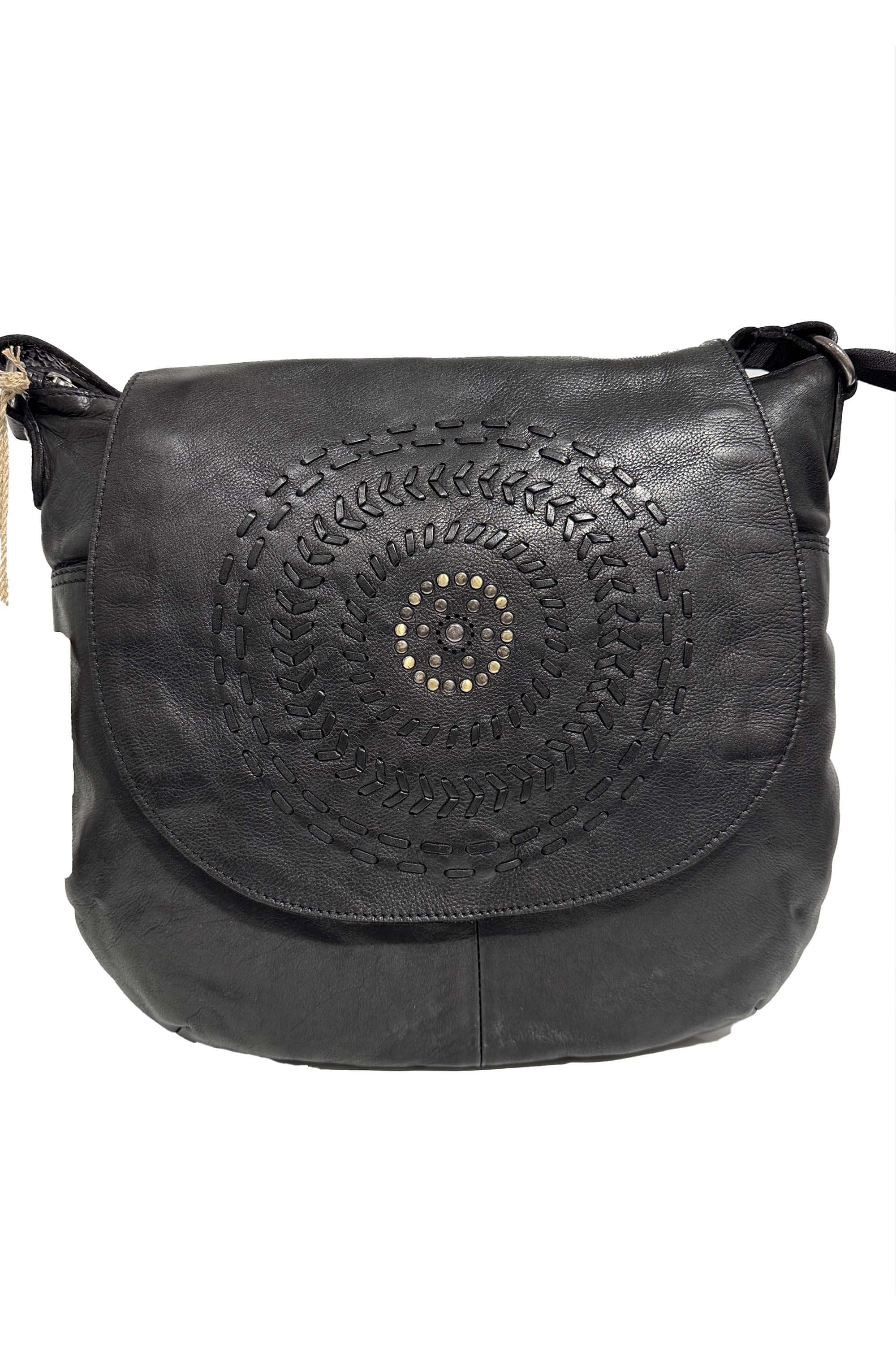 Gianni Conti Leather 6232 Black Bag