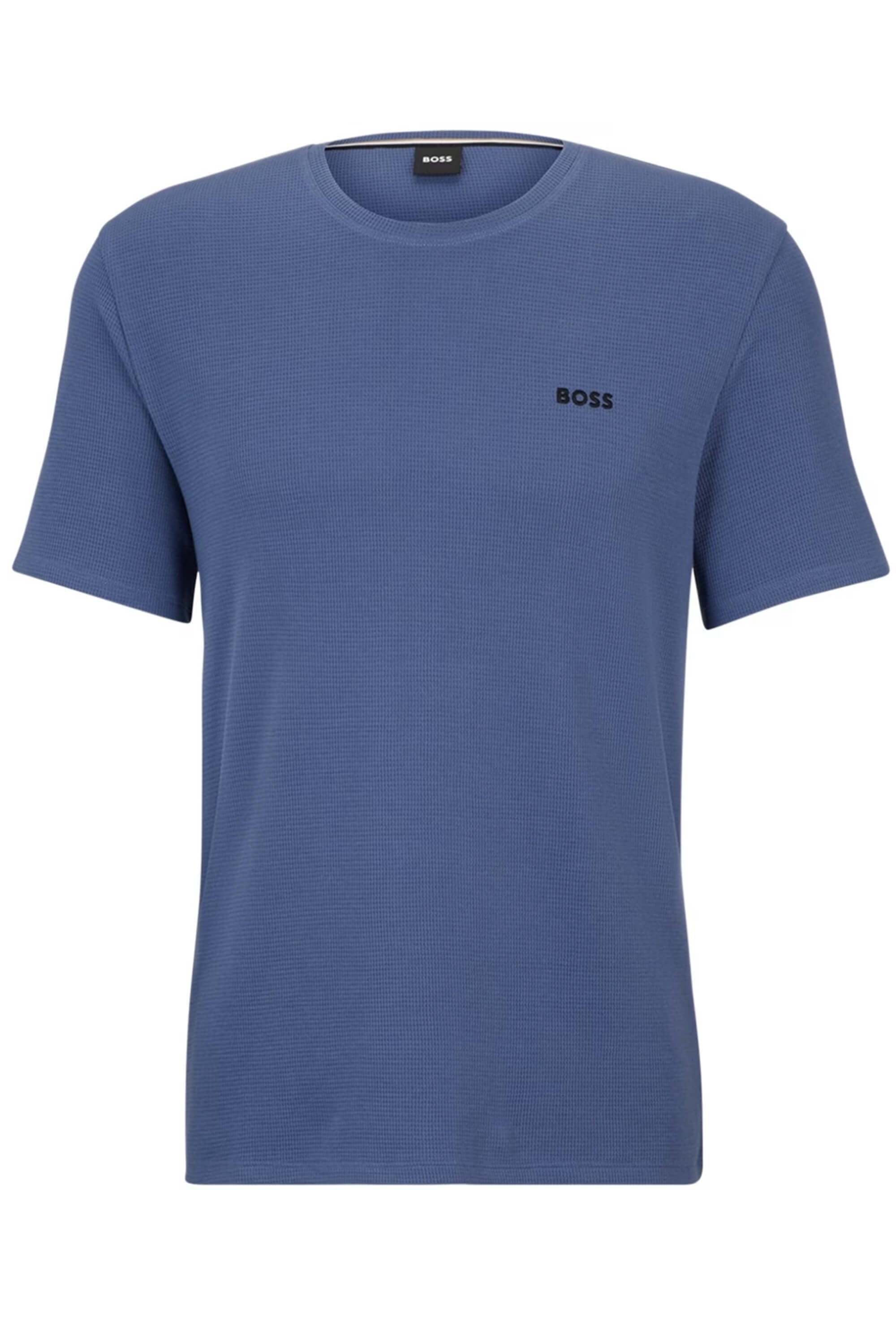 Hugo Boss Waffle T-Shirt Open Blue
