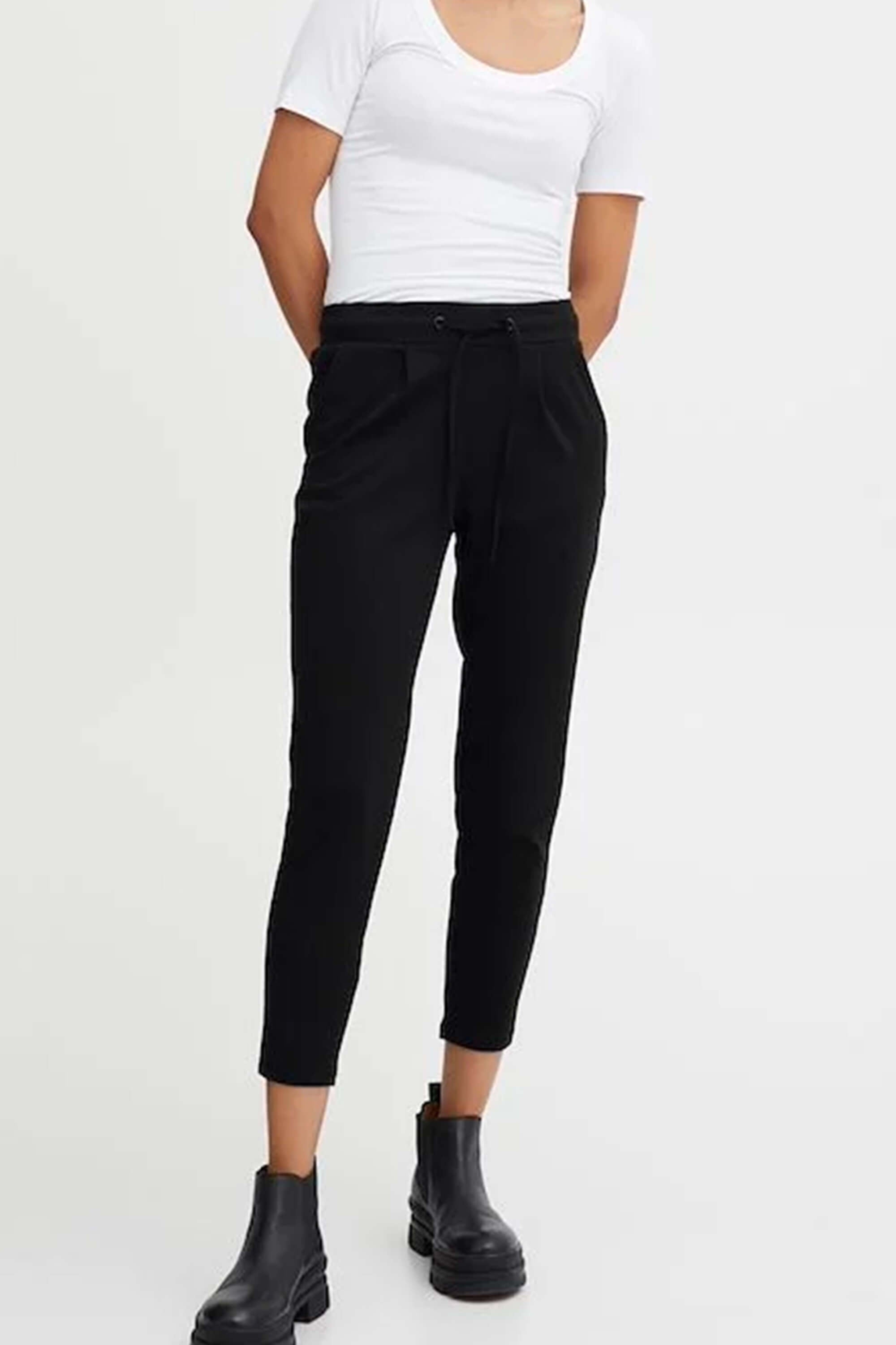 Ichi Kate Knitted Trousers Black