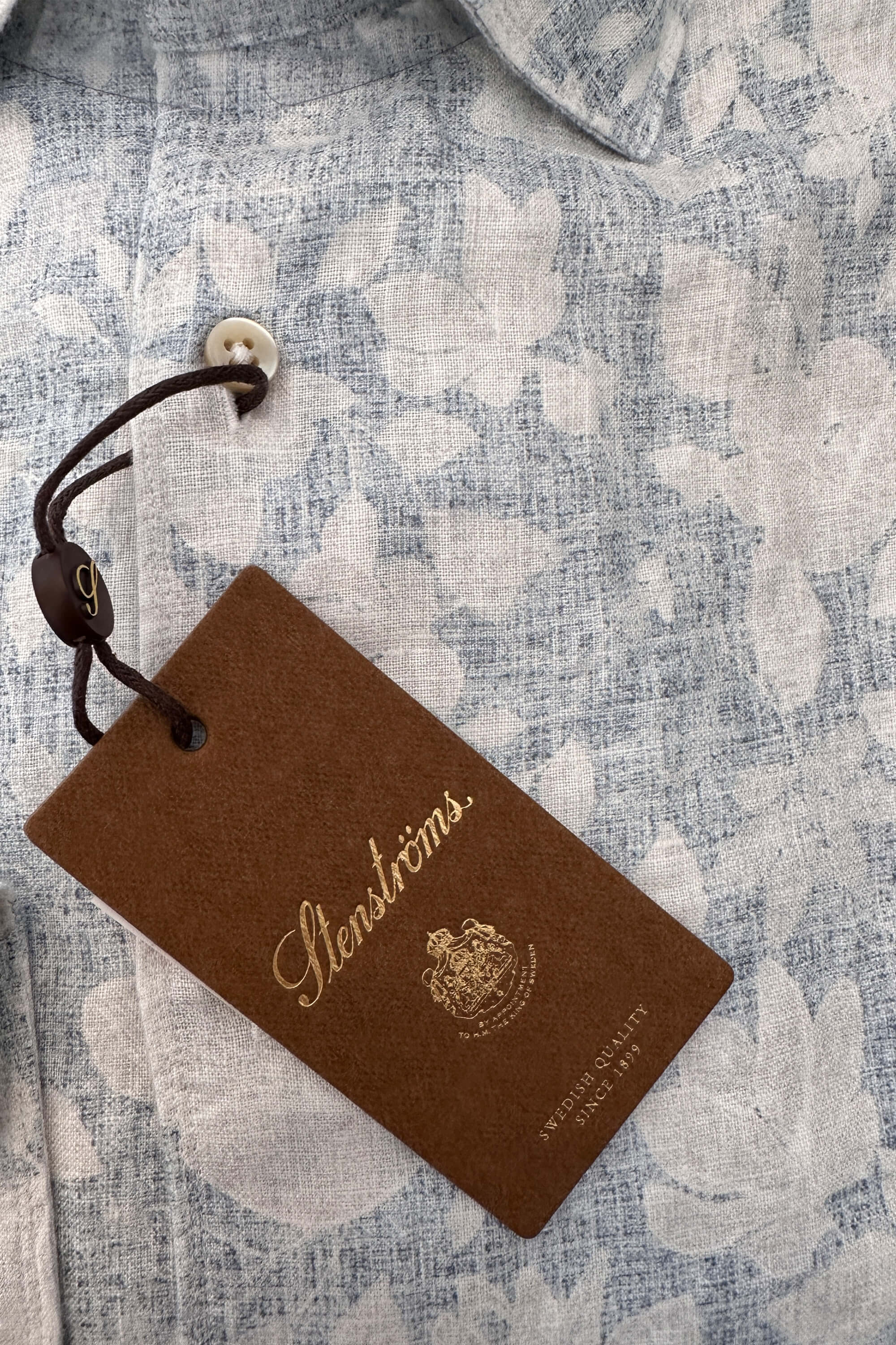 Stenstroms Linen Flower Design Shirt